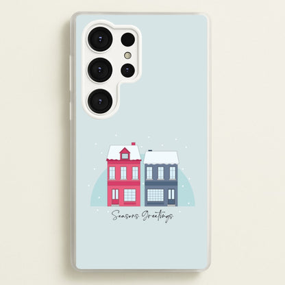 Seasons Greetings Winter Townhouses Galaxy S25 Ultra Case
