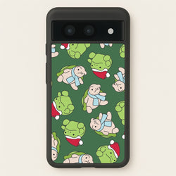 Grumpy Christmas Plushies Pattern Google Pixel 8a Case