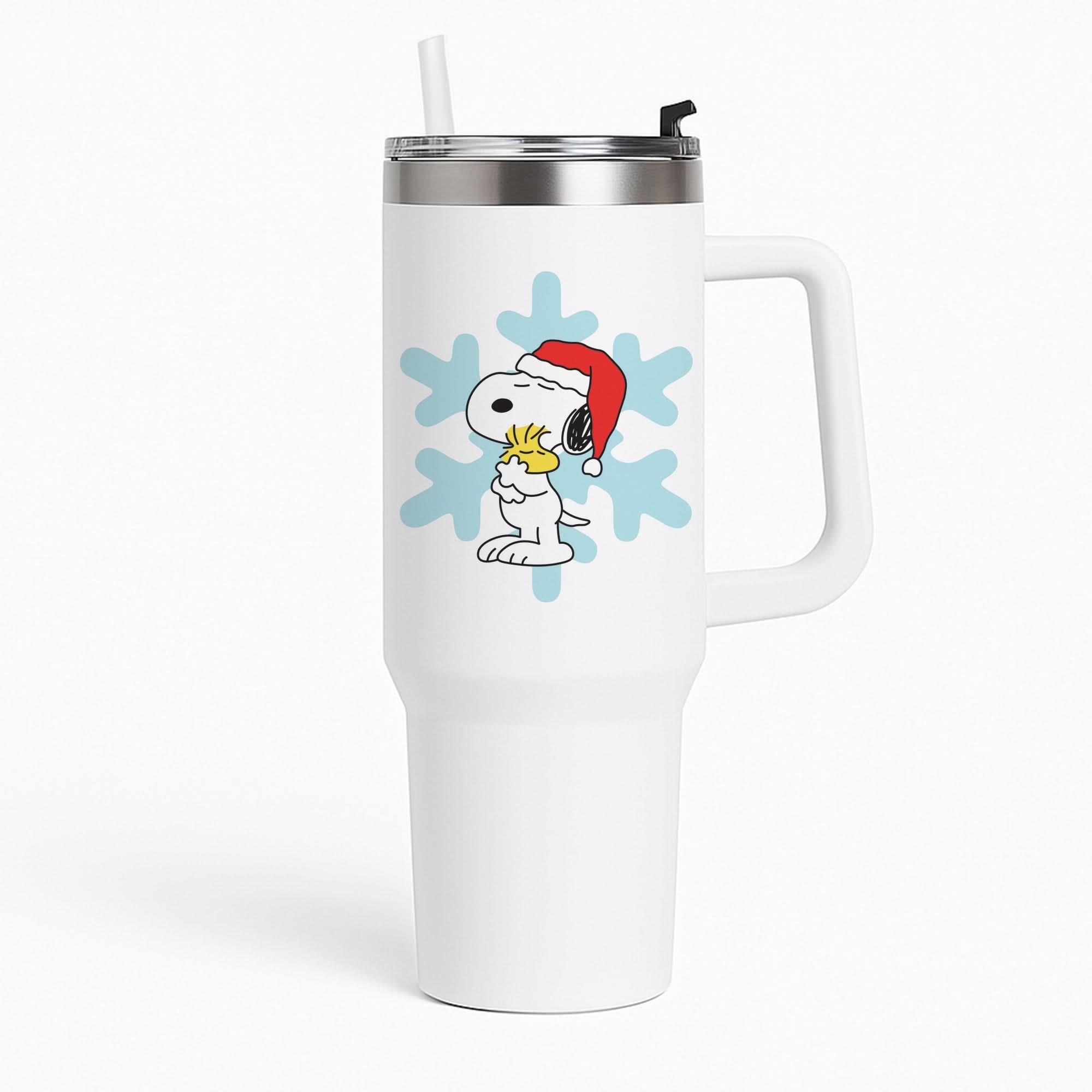 Christmas Cartoon Beagle And Bird  Tumbler