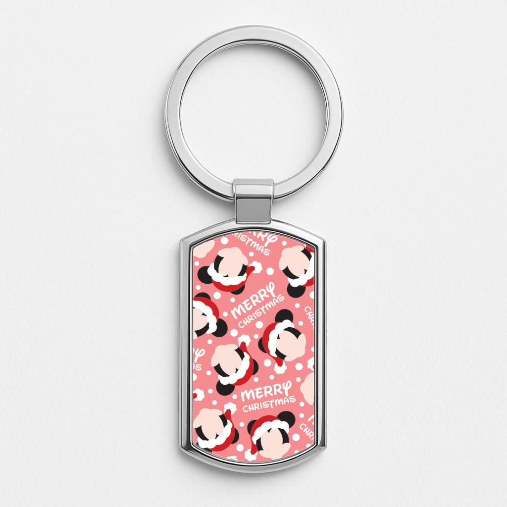 Merry Christmas Cartoon Mouse Pattern Luxury Keyring