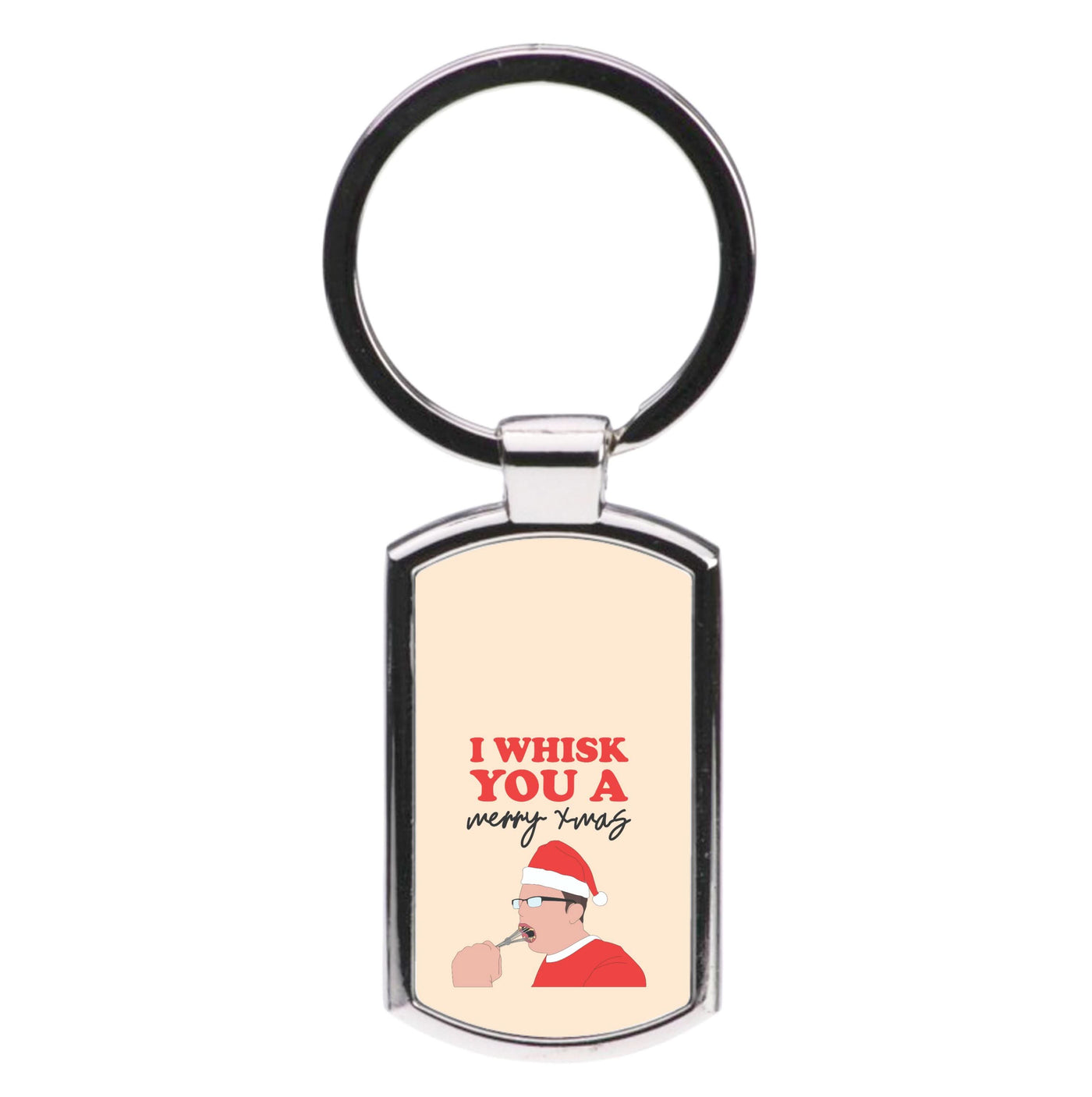 I Whisk You A Merry Christmas Luxury Keyring