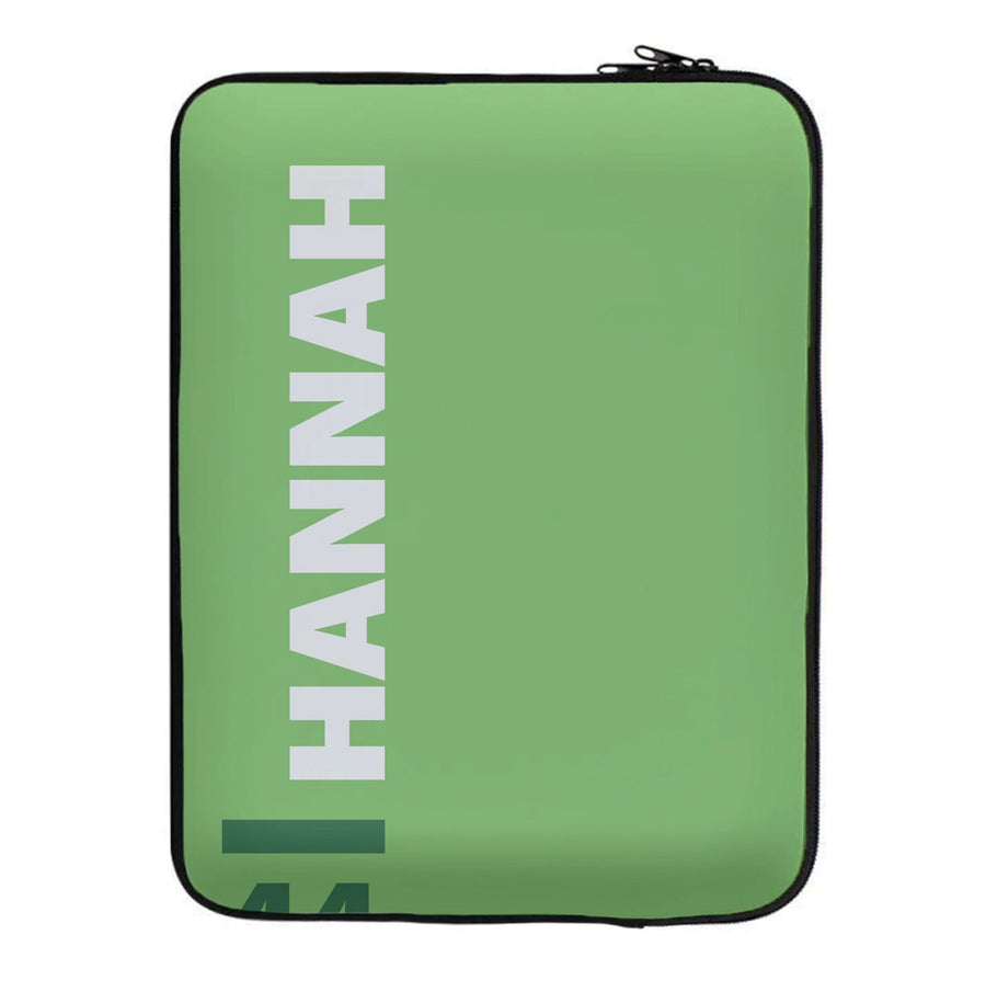 Personalised F1 Driver Green Laptop Sleeve