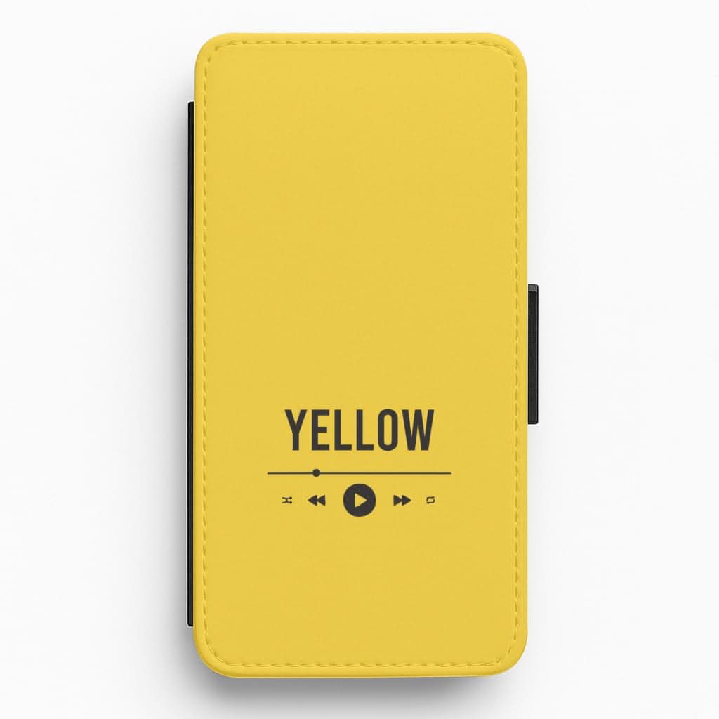 Yellow Music Player Flip / Wallet Phone Case