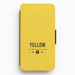 Yellow Music Player Flip / Wallet Phone Case