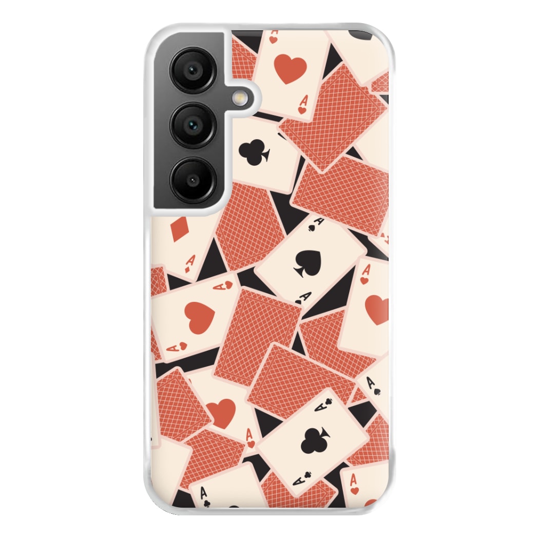 Playing Cards Collage Pattern Galaxy A55 Case