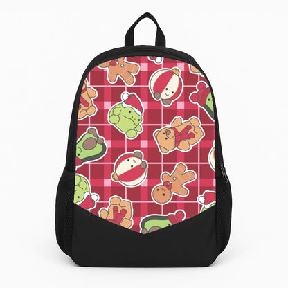 Christmas Plushies Tartan Pattern Backpack