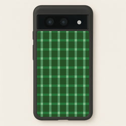 Dark Green Tartan Christmas Pattern Google Pixel 8a Case