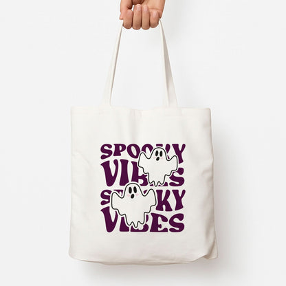 Spooky Vibes Pink Tote Bag