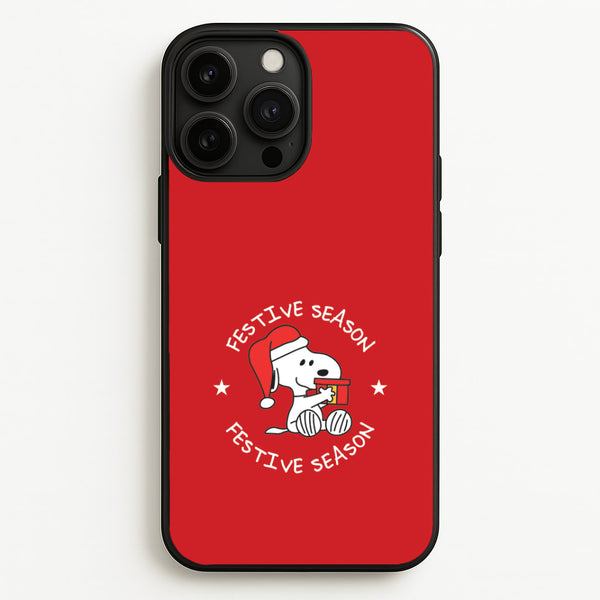 Cartoon Beagle Festive Season iPhone 13 Pro Max Case