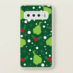Green Creature Christmas Pattern Galaxy S10 Plus Case