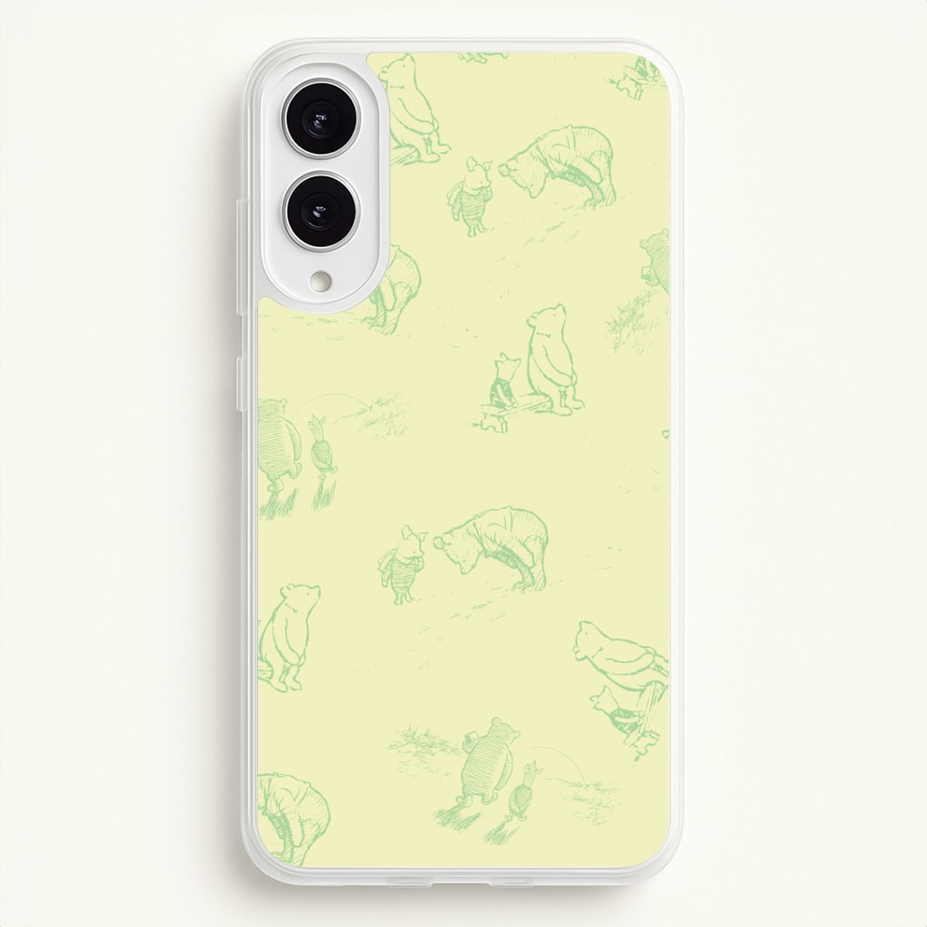 Sketched Winnie Pattern Galaxy S25 Edge Case