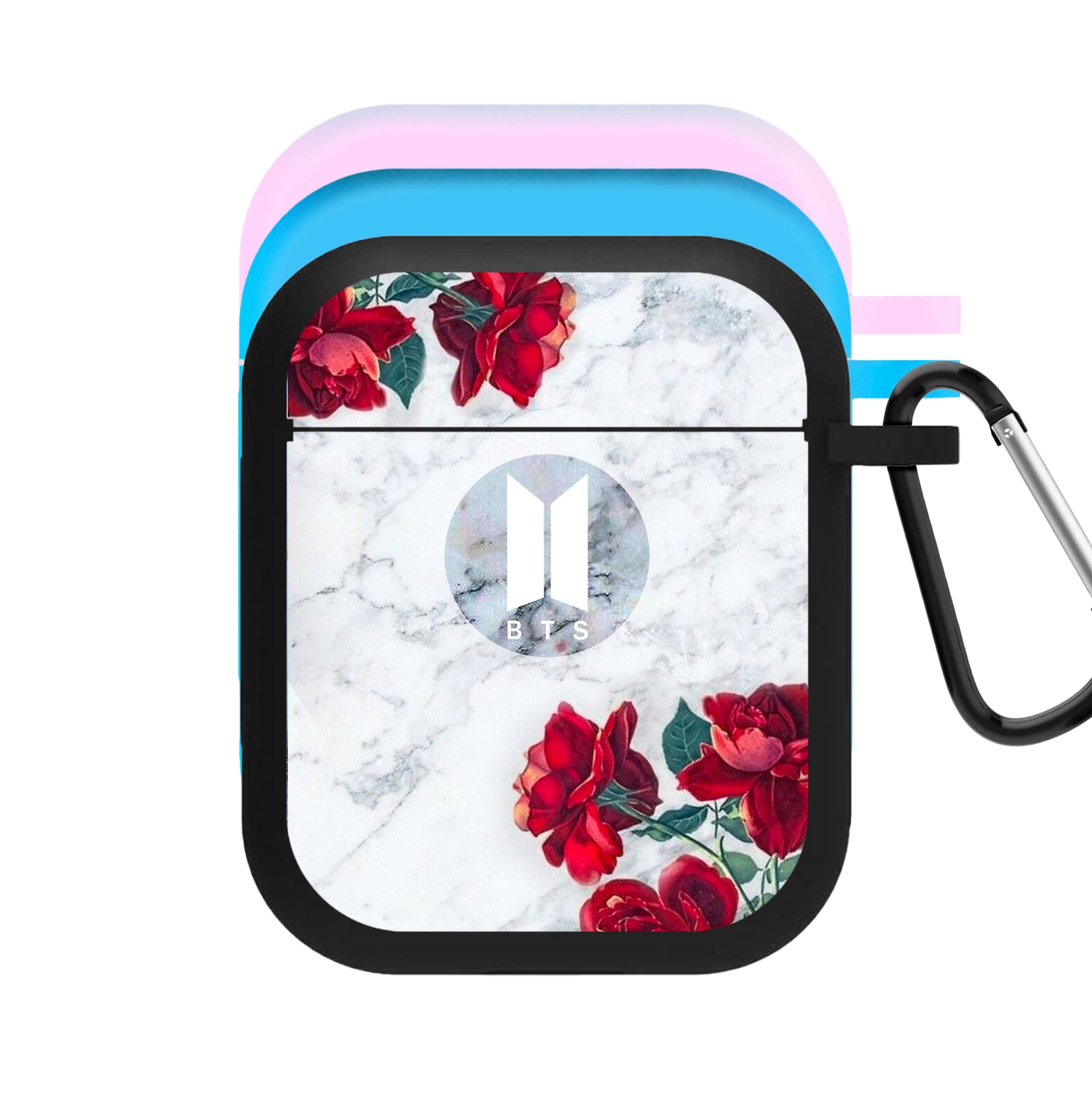 K-Pop Band Logo Marble Roses AirPods Case