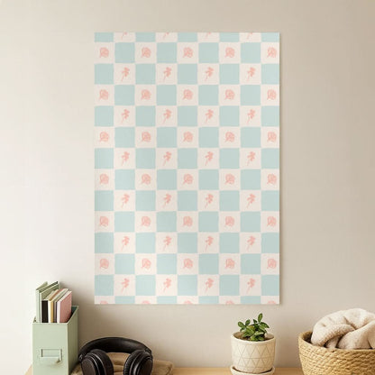 Patchwork Floral Pattern Poster