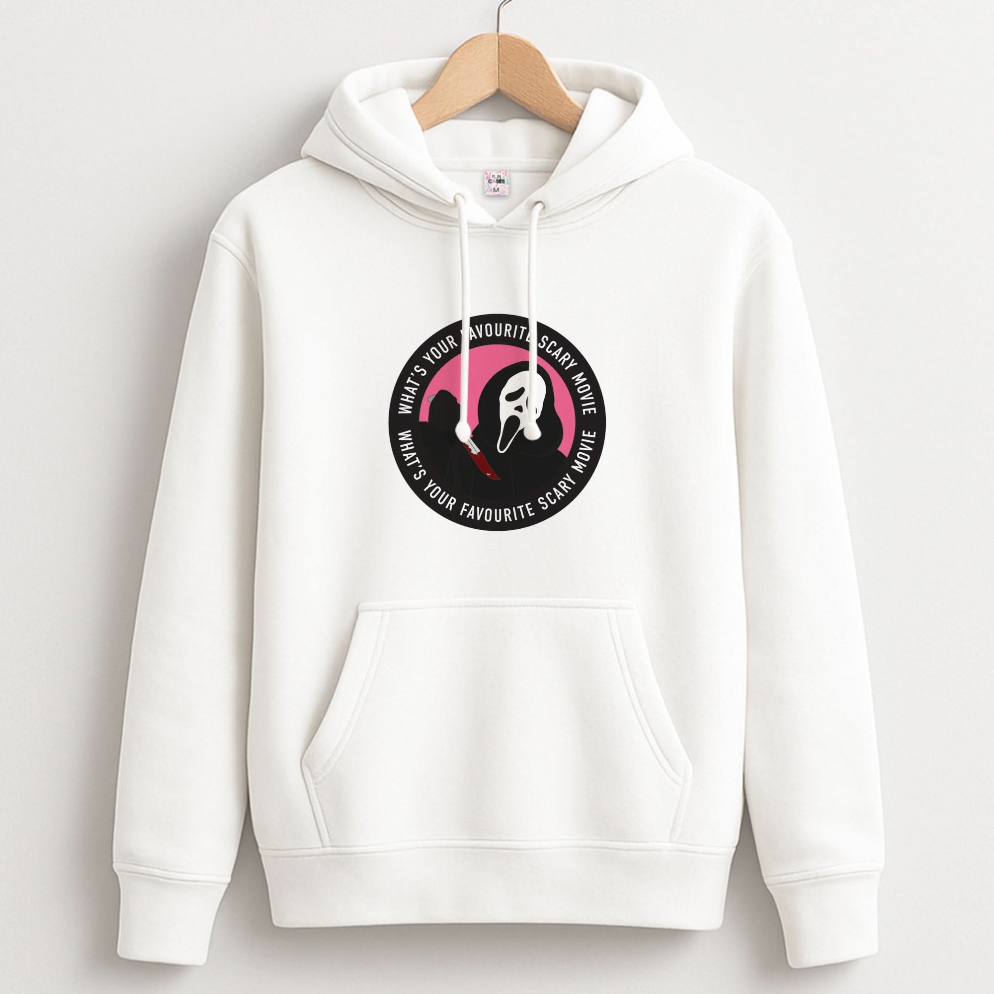 What's Your Favourite Scary Movie Badge Unisex Hoodie