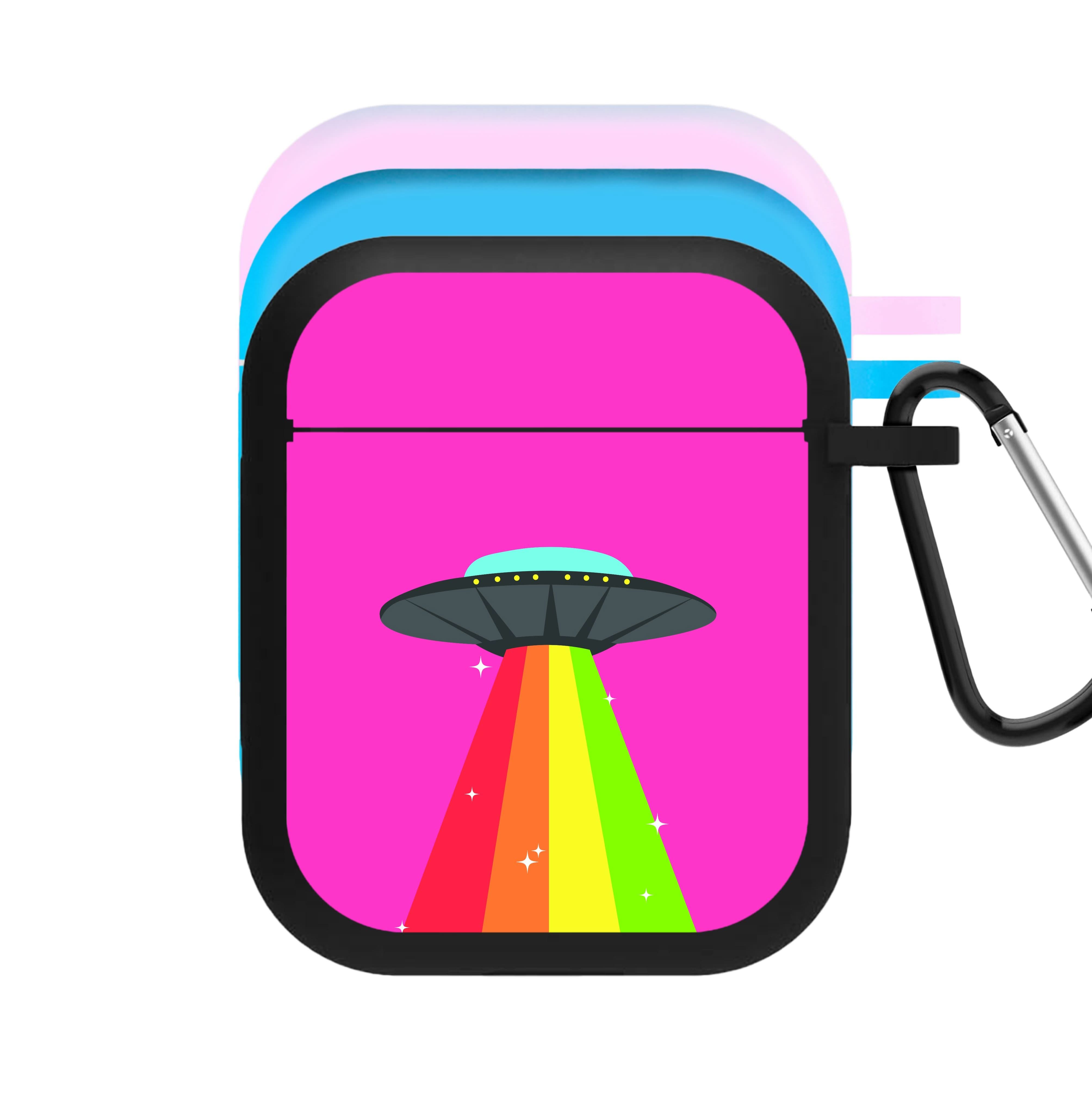 Rainbow Alien Spaceship AirPods Case