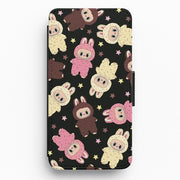 Cute Monsters And Stars Pattern Flip / Wallet Phone Case 1
