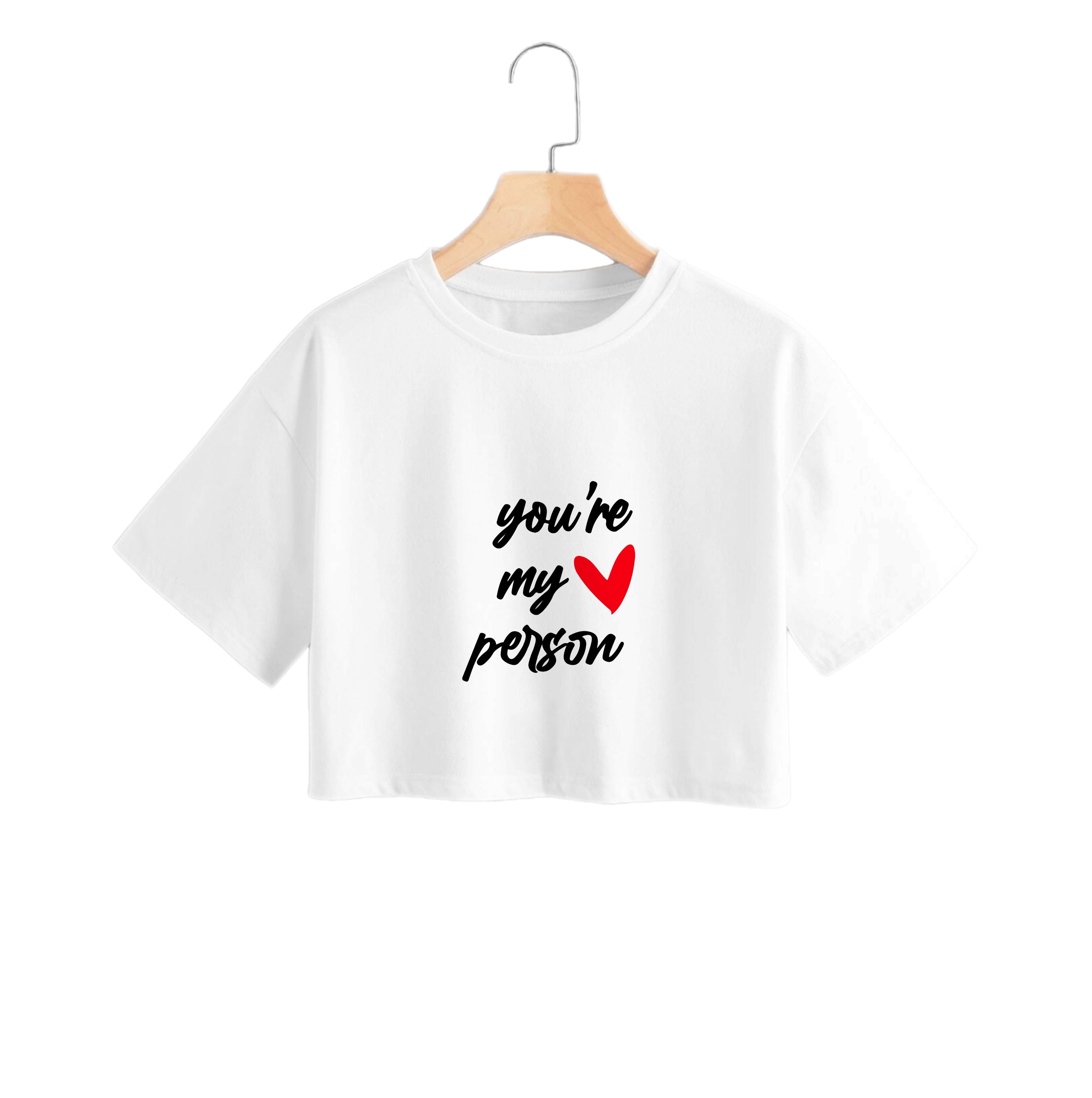 You're My Person Love - Grey's Crop Top