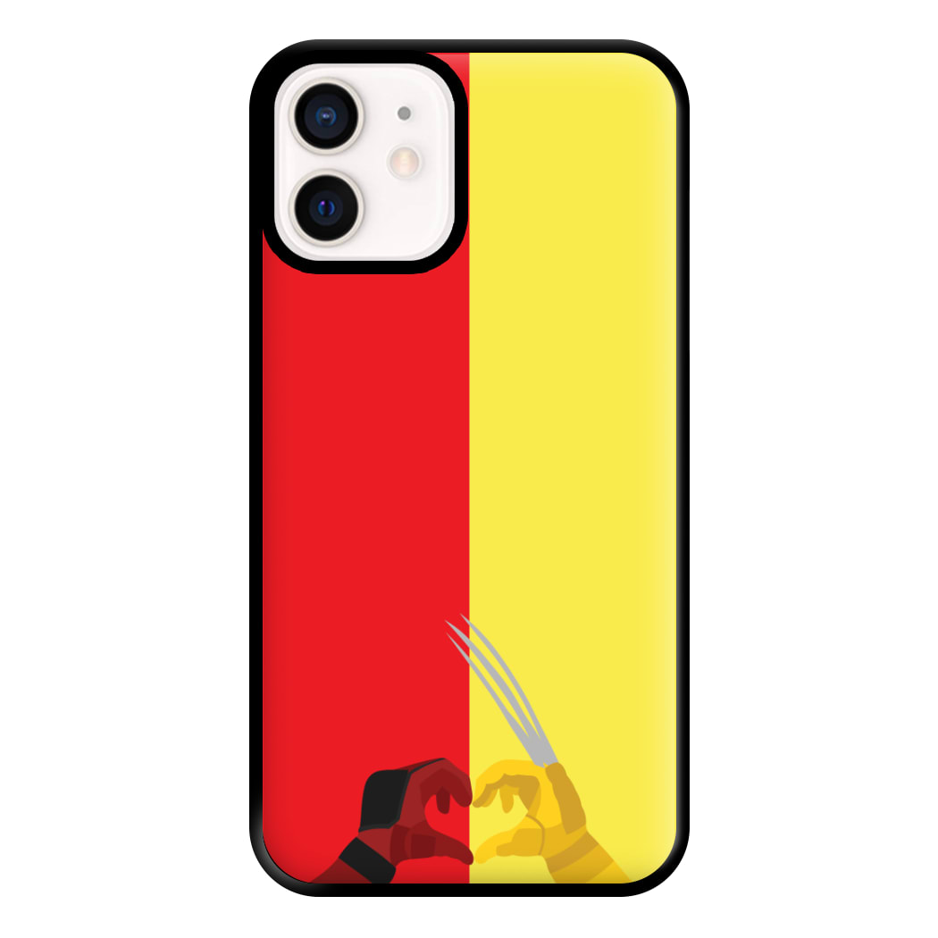 Red And Yellow Heroes Love Heart iPhone 12 Mini Case