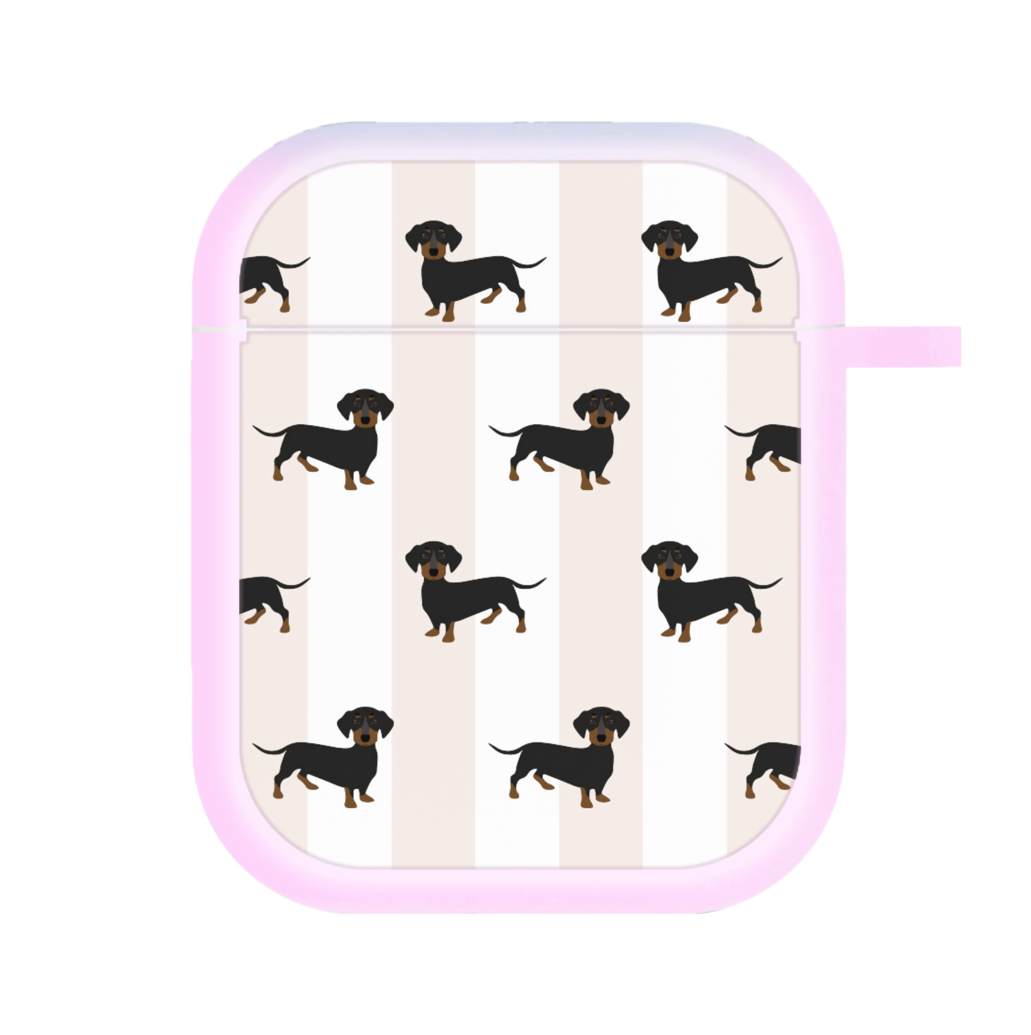 Striped Dachshund - Dog Pattern AirPods Case