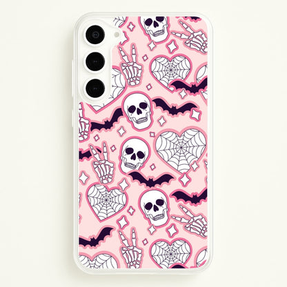 Cute Halloween Stickers Pattern Galaxy S23 Plus Case