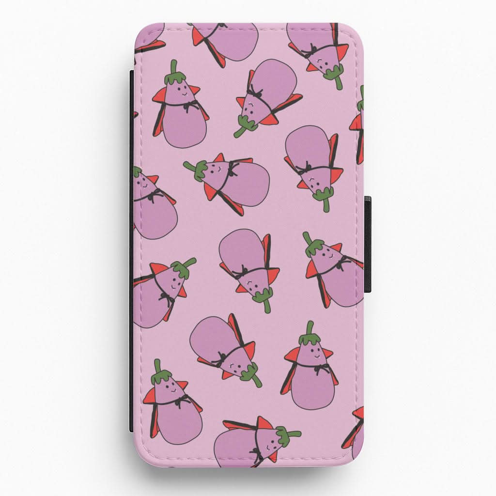 Vampire Vegetable Pattern - Halloween Flip / Wallet Phone Case
