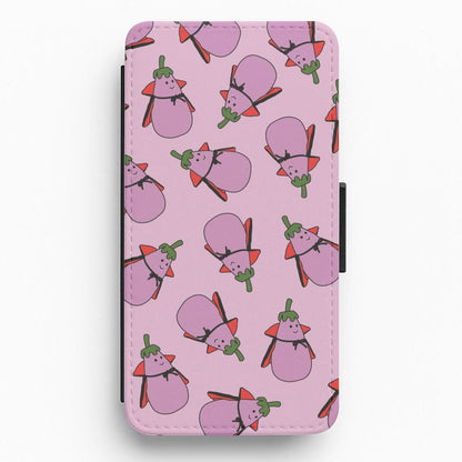 Vampire Vegetable Pattern - Halloween Flip / Wallet Phone Case