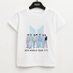 K-Pop Band Tour Pastel Blue Kids Unisex T-Shirt