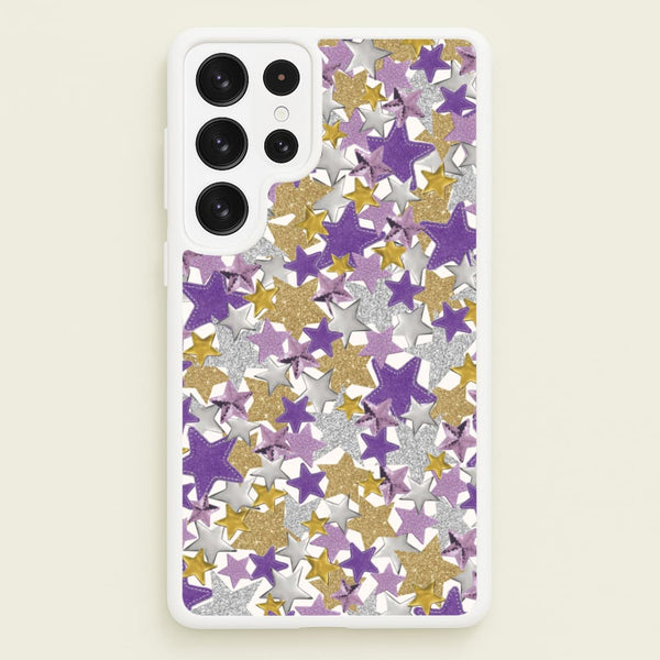 Mauve Stars Collage  Galaxy S22 Ultra Case