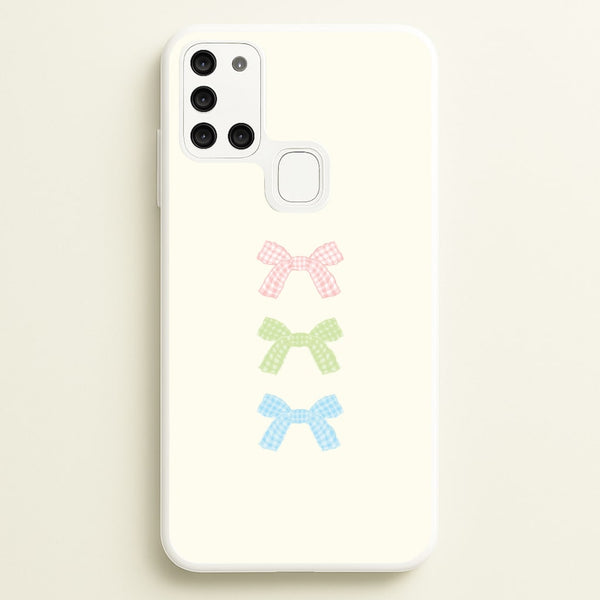 Gingham Tiered Ties Galaxy A21s Case