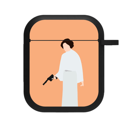 Leia Faceless With Gun AirPods Case