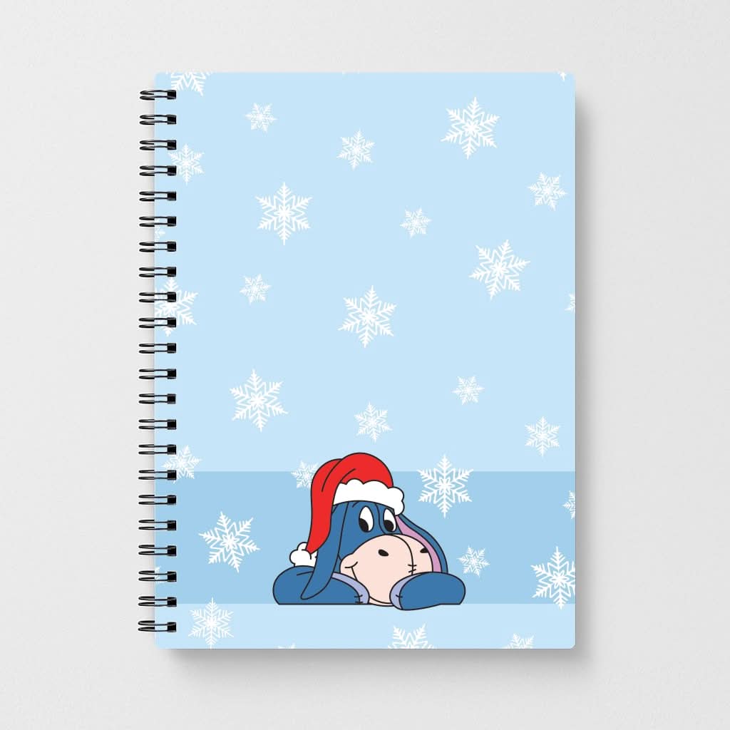 Cartoon Donkey Snowflakes Notebook