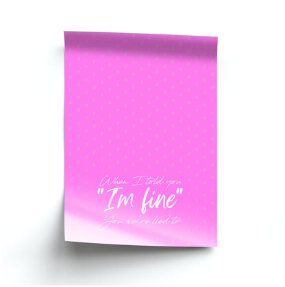 I'm Fine - Abrams Poster