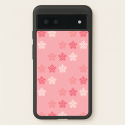 Red Slowflakes Christmas Pattern Google Pixel 6a Case