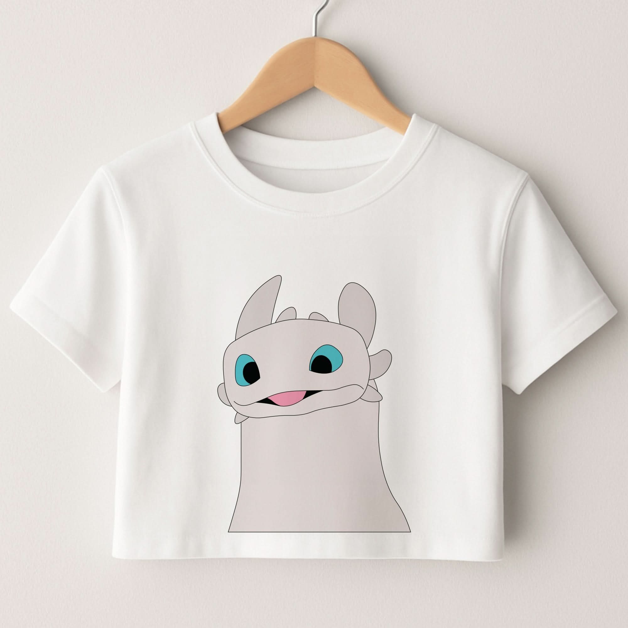 White Fury Dragon Crop top