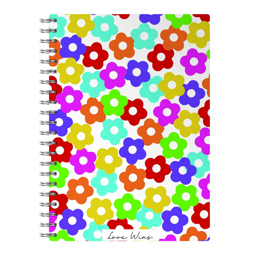 Rainbow Flowers Notebook