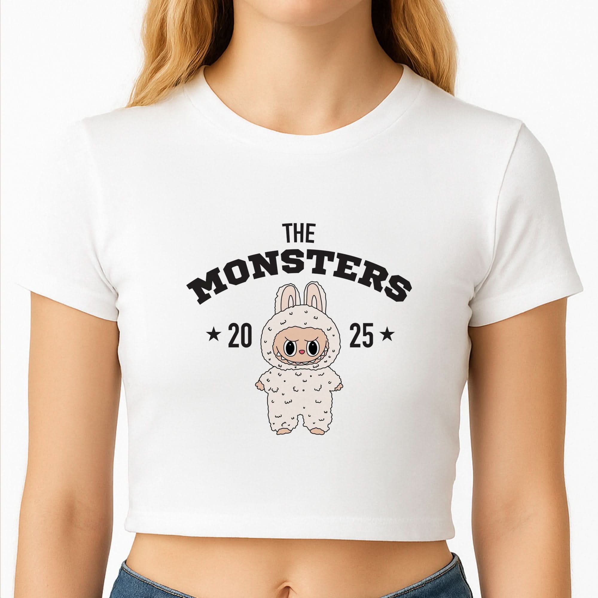 Cute Monster 2025 Pink Crop Top