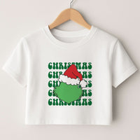 Green Creature Christmas Crop top