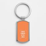 Lights, Camera, B*tch, Smile Silver Metal Keyring