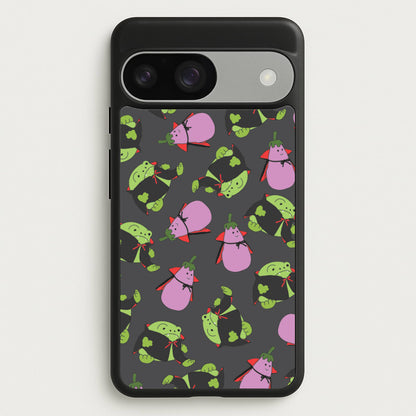Vampire Frogs And Vegetables Pattern - Halloween Google Pixel 9 / 9 Pro Case