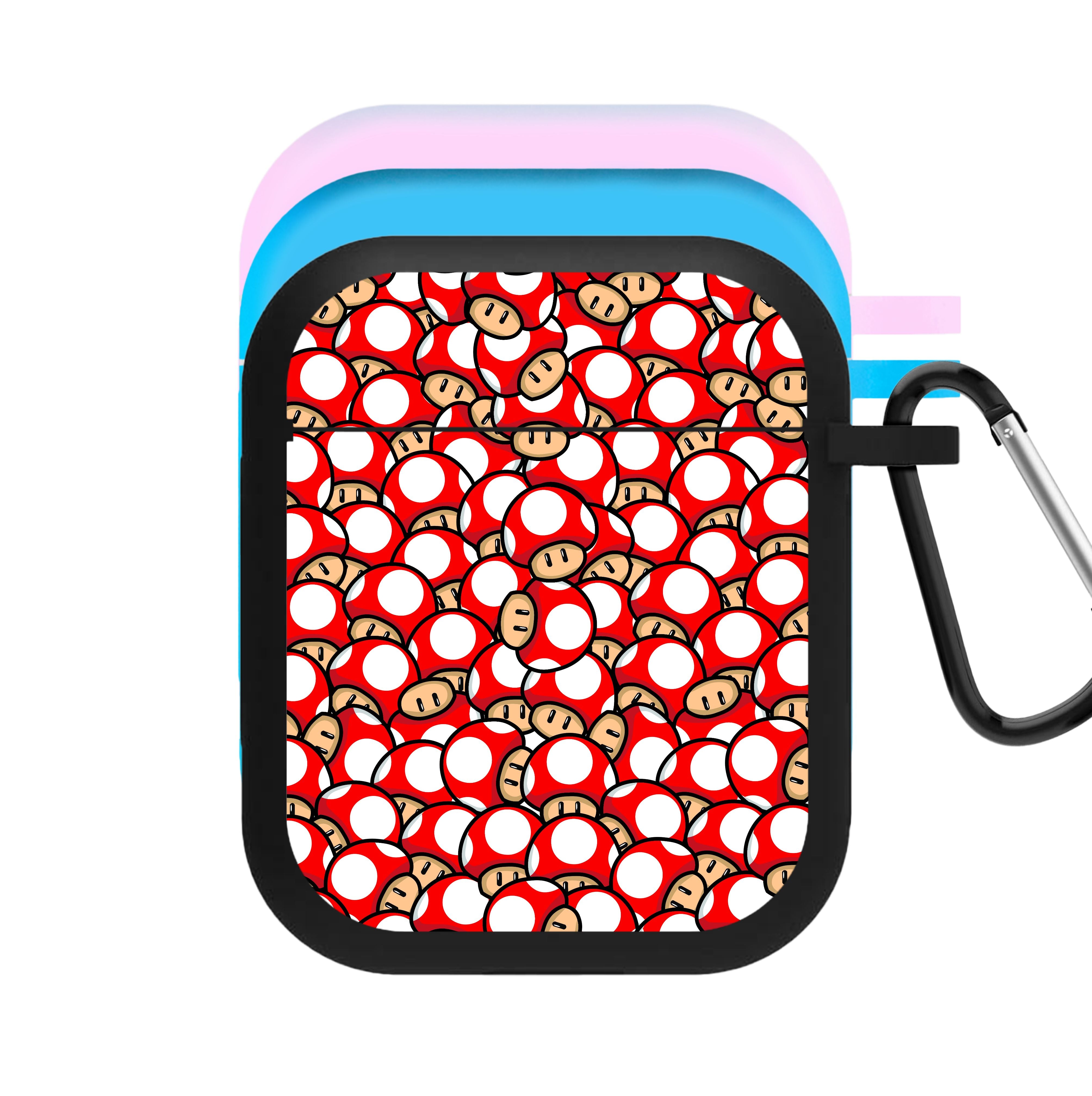 Mushroom Pattern - Red AirPods Case