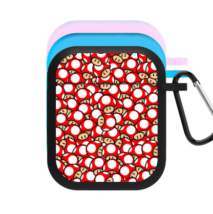 Mushroom Pattern - Red AirPods Case