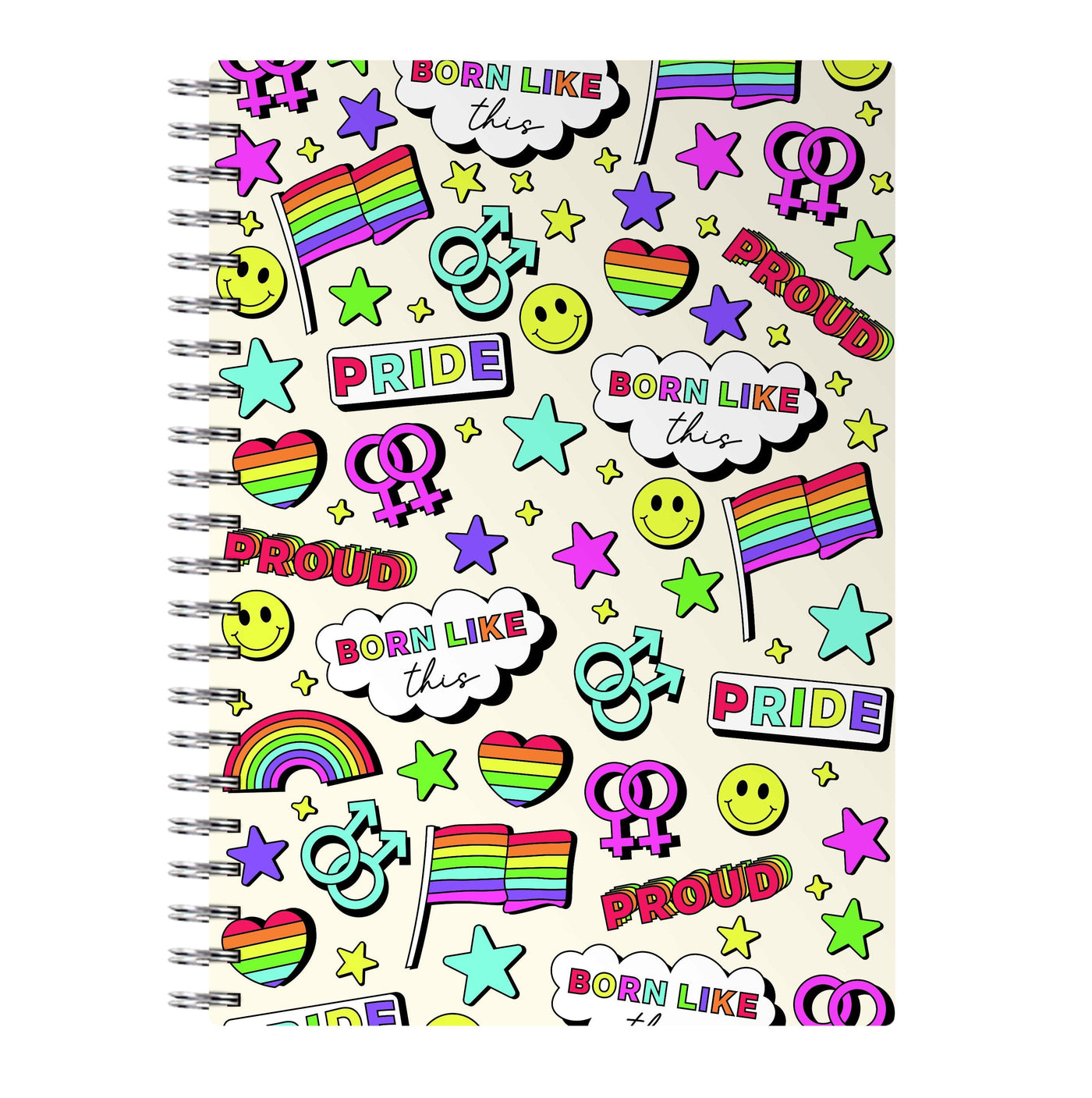 Light Pride Stickers Notebook