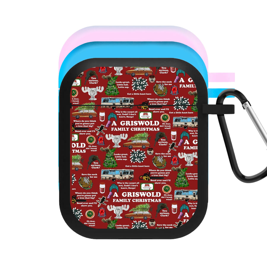Christmas Holiday Collage AirPods Case