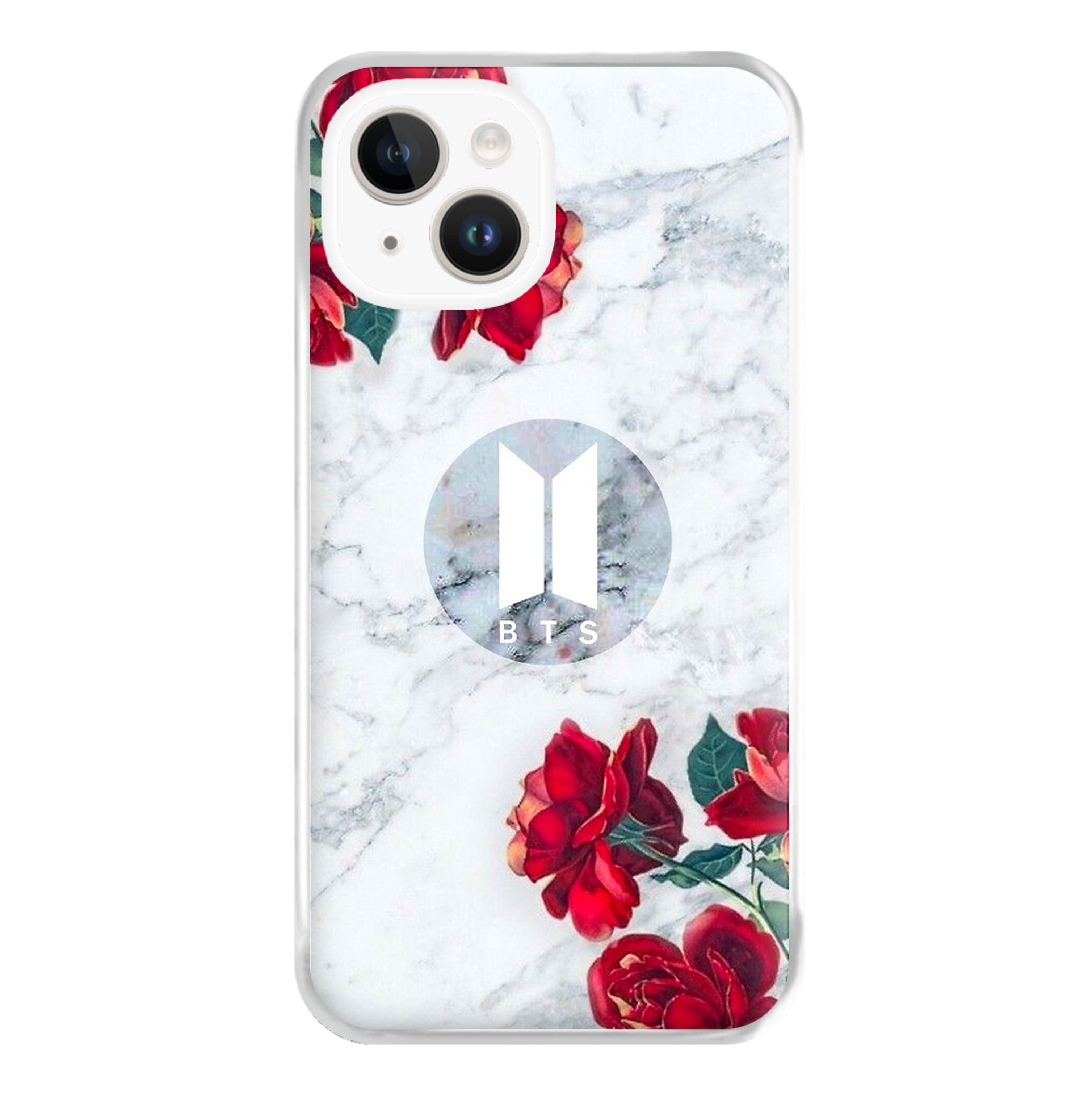 K-Pop Band Logo Marble Roses Phone Case