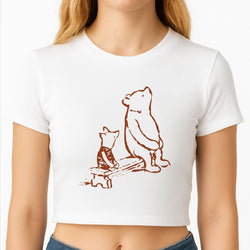 Winnie & Pig Crop Top