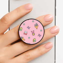 Mum Doodles Pattern Phone Grip