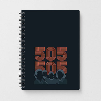 505 Band Members Dark Notebook