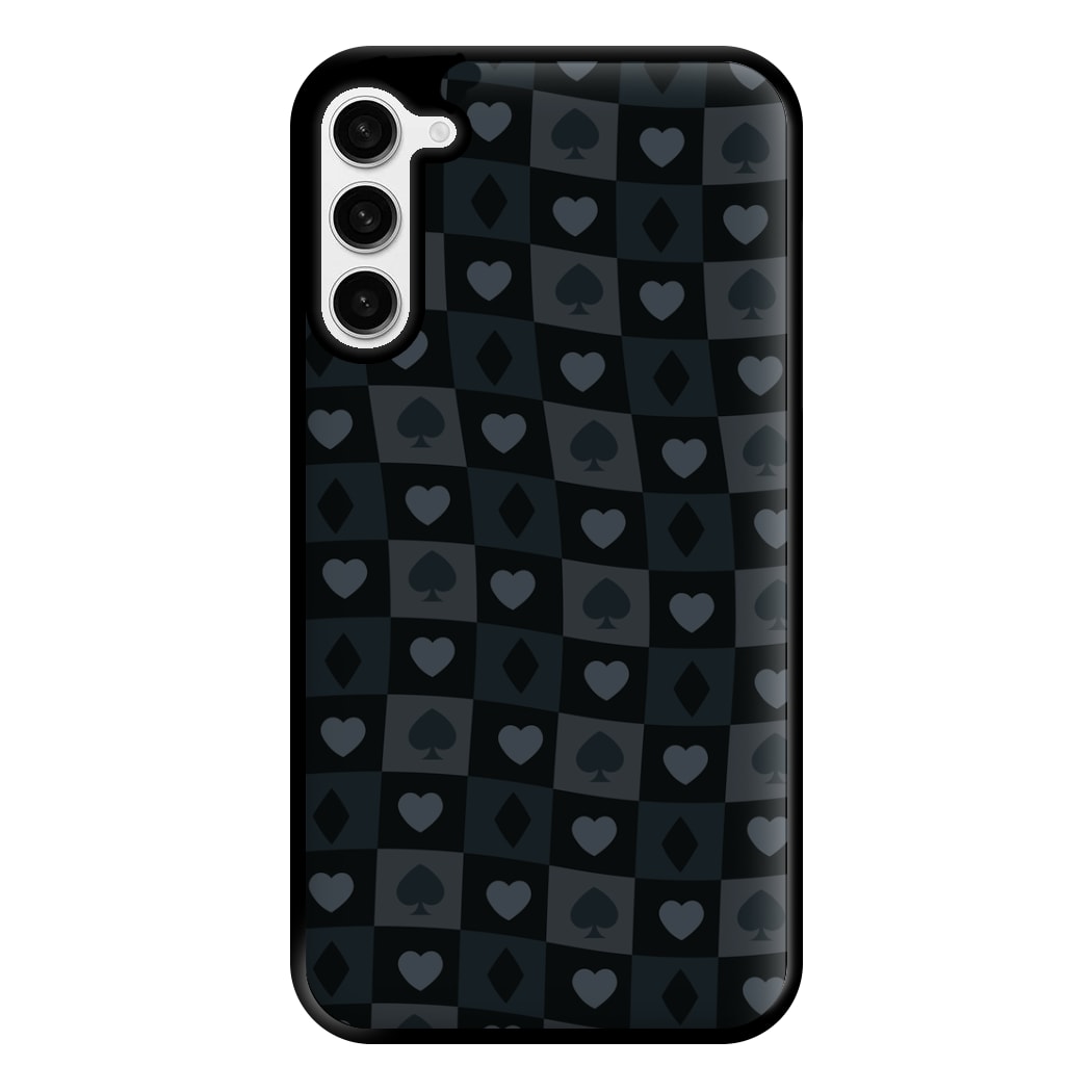 Card Suits Pattern Black Galaxy S23 Case