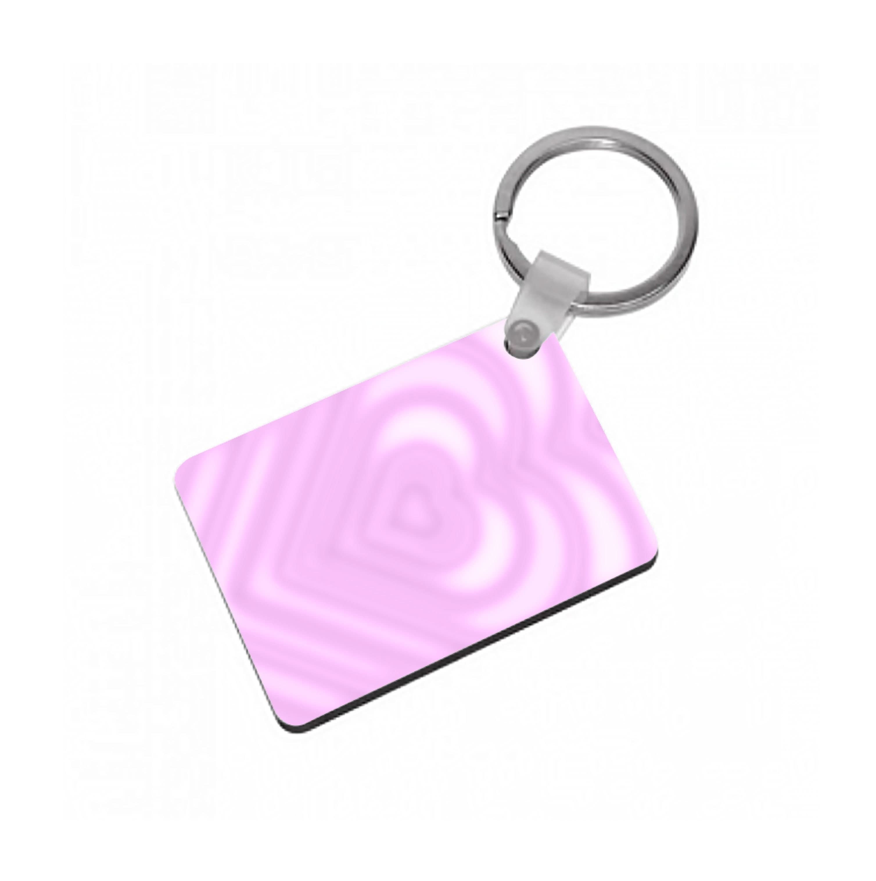 Drippy Love Heart Pink Keyring