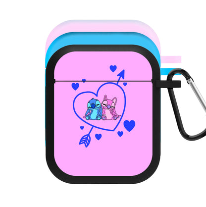 Arrow Heart - Pink Alien AirPods Case